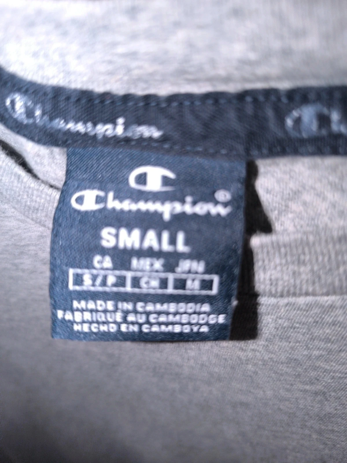 Men's gray Champion logo printed T-shirt Size S – photo 4